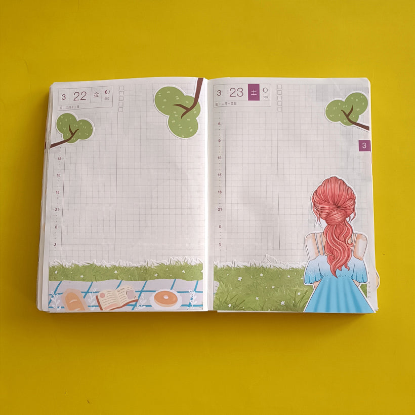 Picnic | Crowning Glory | Hobonichi A6 Daily Sticker Kit - a052