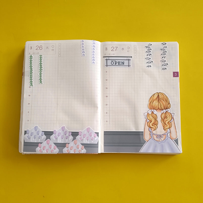 Shopping | Crowning Glory | Hobonichi A6 Daily Sticker Kit - a054