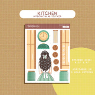Kitchen | Crowning Glory | Hobonichi A6 Daily Sticker Kit - a055