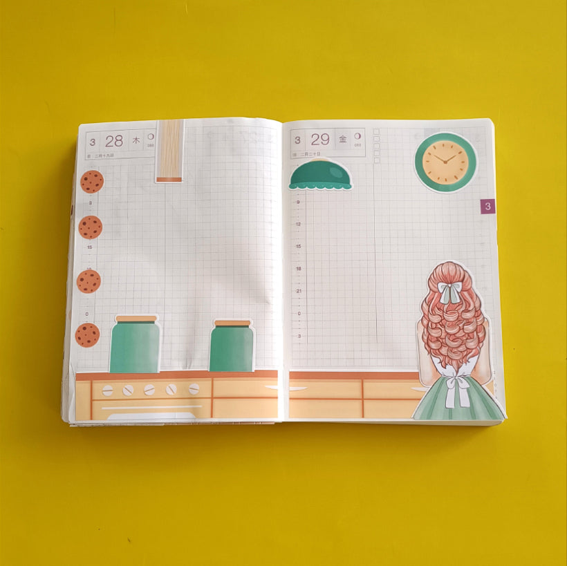 Kitchen | Crowning Glory | Hobonichi A6 Daily Sticker Kit - a055
