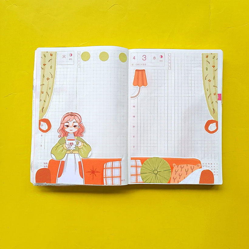 Home | Fabulous Fall | Hobonichi A6 Daily Sticker Kit - a056