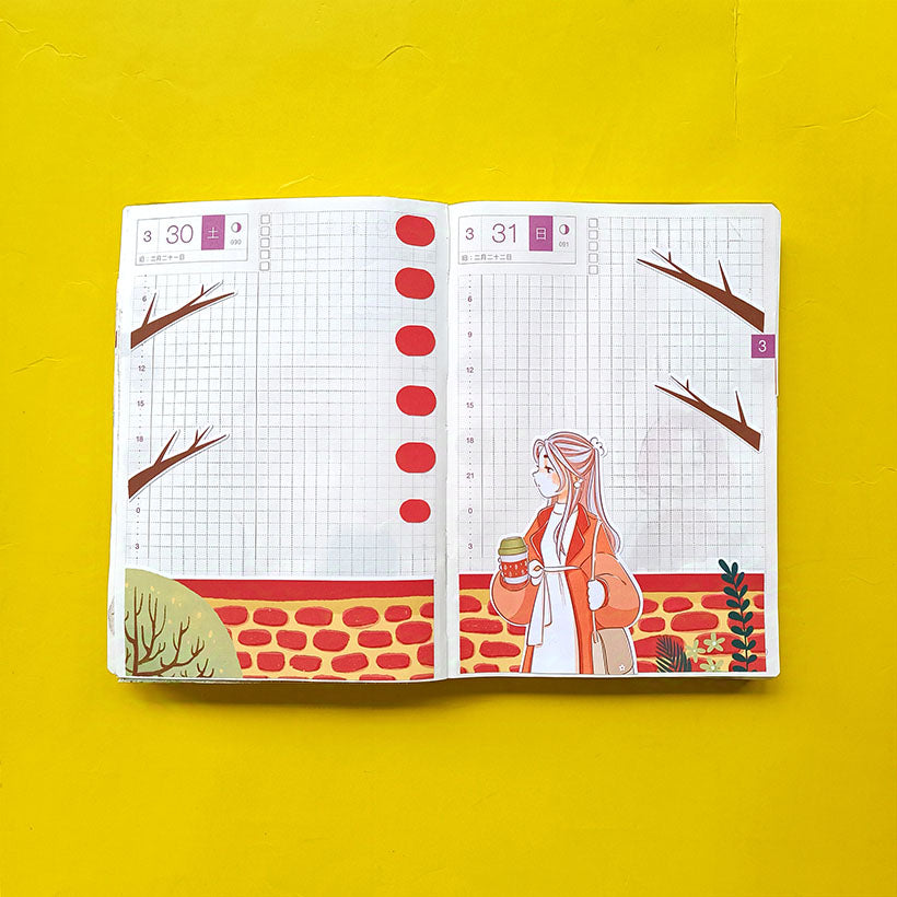 Office | Fabulous Fall | Hobonichi A6 Daily Sticker Kit - a058