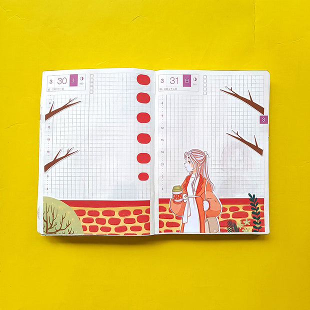Office | Fabulous Fall | Hobonichi A6 Daily Sticker Kit - a058