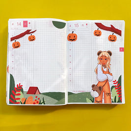 Bear | Fluffy Tails | Hobonichi A6 Daily Sticker Kit - a062