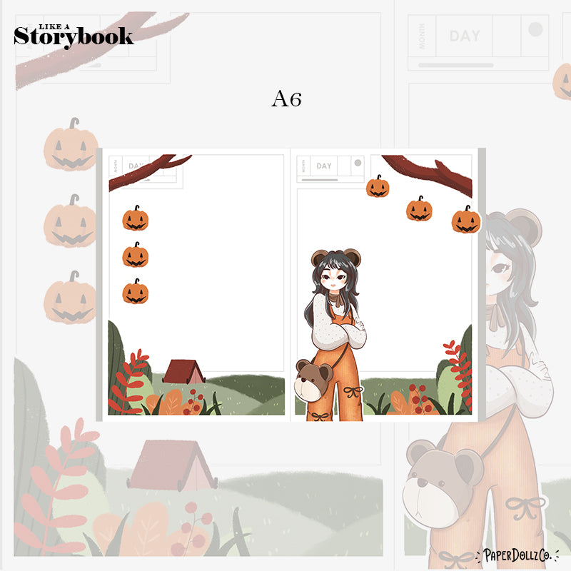 Bear | Fluffy Tails | Hobonichi A6 Daily Sticker Kit - a062