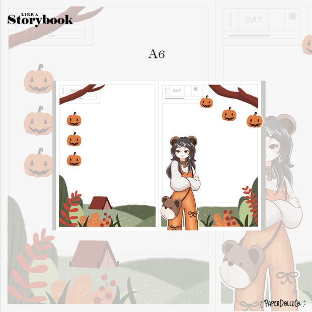 Bear | Fluffy Tails | Hobonichi A6 Daily Sticker Kit - a062
