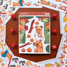 Bear | Fluffy Tails | Hobonichi A6 Daily Sticker Kit - a062