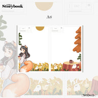 Fox | Fluffy Tails | Hobonichi A6 Daily Sticker Kit - a063
