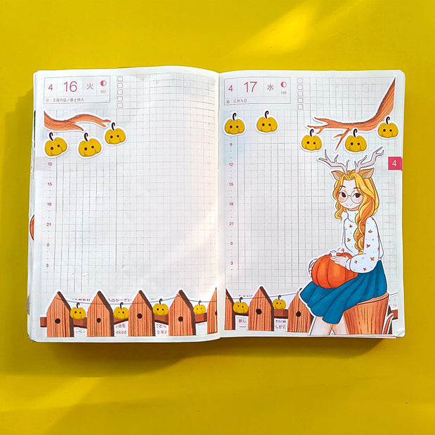 Deer | Fluffy Tails | Hobonichi A6 Daily Sticker Kit - a064