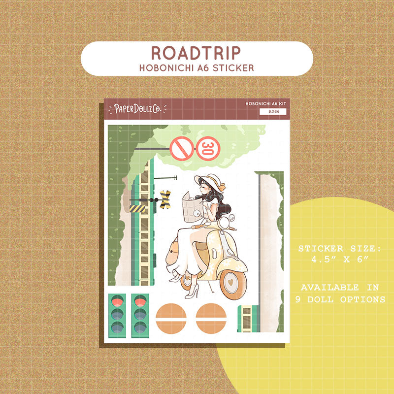 Roundtrip | Wanderlust | Hobonichi A6 Daily Sticker Kit - a066