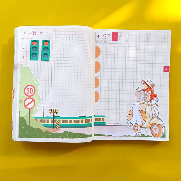 Roundtrip | Wanderlust | Hobonichi A6 Daily Sticker Kit - a066