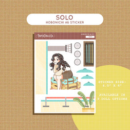 Solo | Wanderlust | Hobonichi A6 Daily Sticker Kit - a067