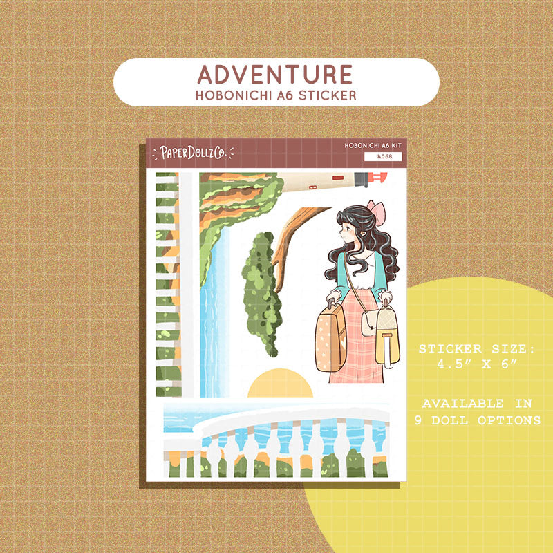 Adventure | Wanderlust | Hobonichi A6 Daily Sticker Kit - a068