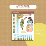 Adventure | Wanderlust | Hobonichi A6 Daily Sticker Kit - a068