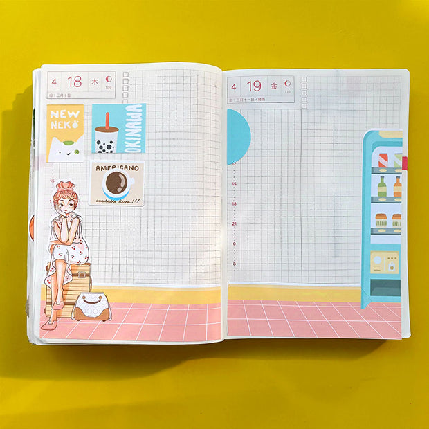Fancy | Wanderlust | Hobonichi A6 Daily Sticker Kit - a070