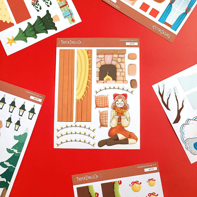Festive | Winter Solstice | Hobonichi A6 Daily Sticker Kit - a071