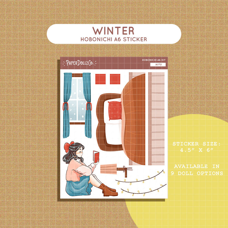 Winter | Winter Solstice | Hobonichi A6 Daily Sticker Kit - a072