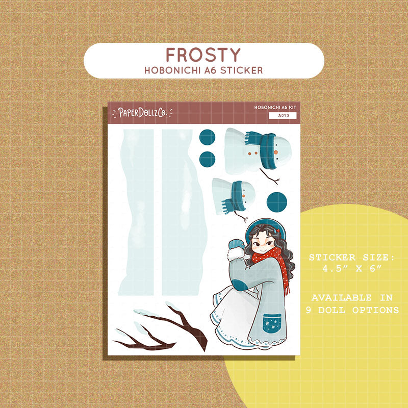 Frosty | Winter Solstice | Hobonichi A6 Daily Sticker Kit - a073