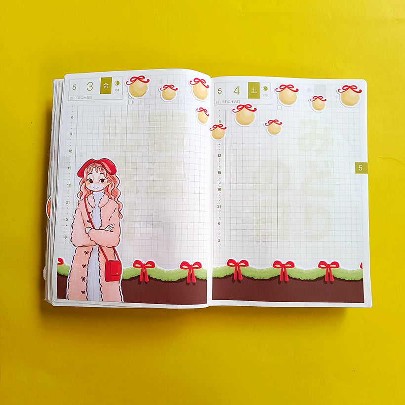 Bow | Winter Solstice | Hobonichi A6 Daily Sticker Kit - a074