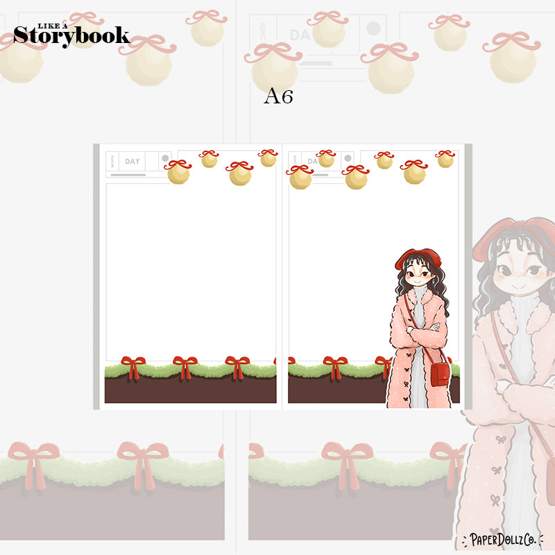Bow | Winter Solstice | Hobonichi A6 Daily Sticker Kit - a074