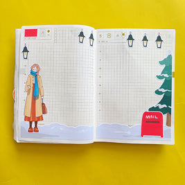 Work | Winter Solstice | Hobonichi A6 Daily Sticker Kit - a075