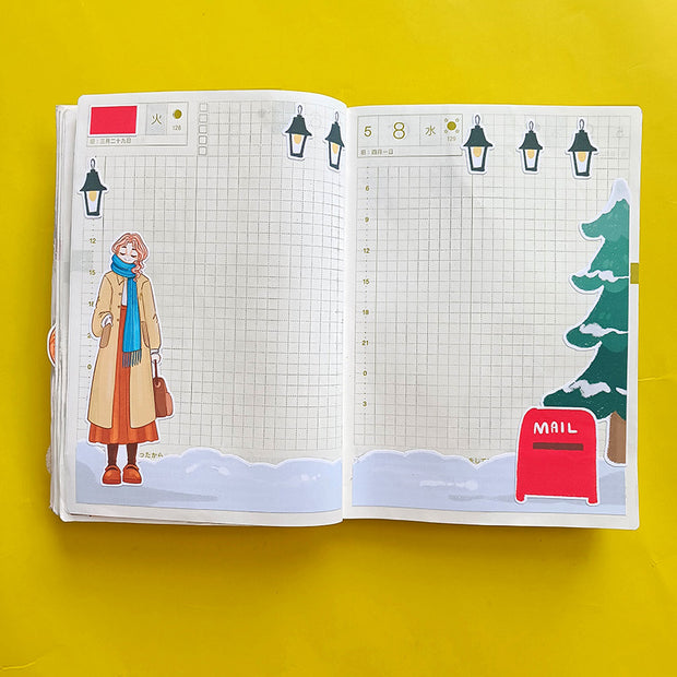Work | Winter Solstice | Hobonichi A6 Daily Sticker Kit - a075