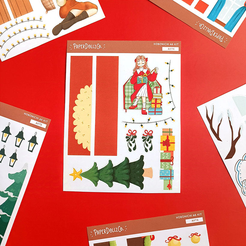 Merry | Winter Solstice | Hobonichi A6 Daily Sticker Kit - a076