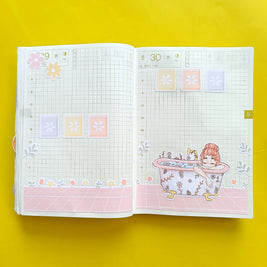 Bath | Reclaiming My Radiance | Hobonichi A6 Daily Sticker Kit - a082