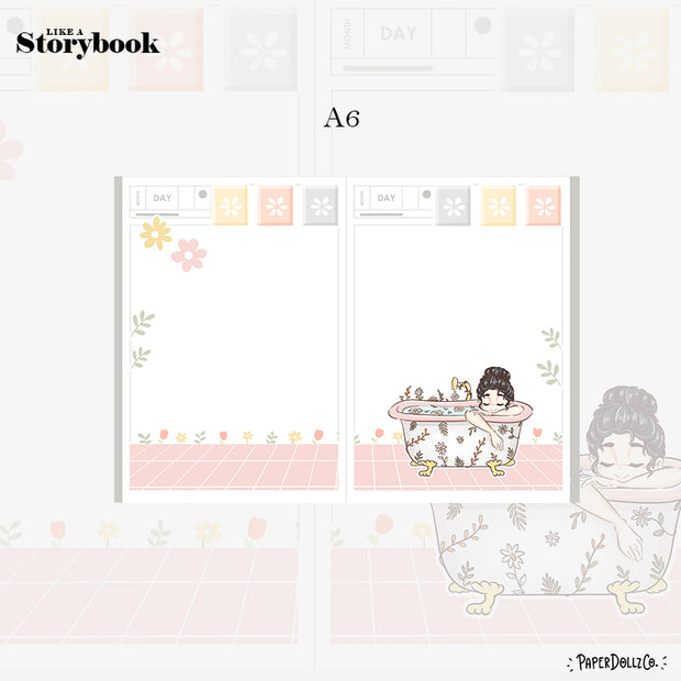Bath | Reclaiming My Radiance | Hobonichi A6 Daily Sticker Kit - a082