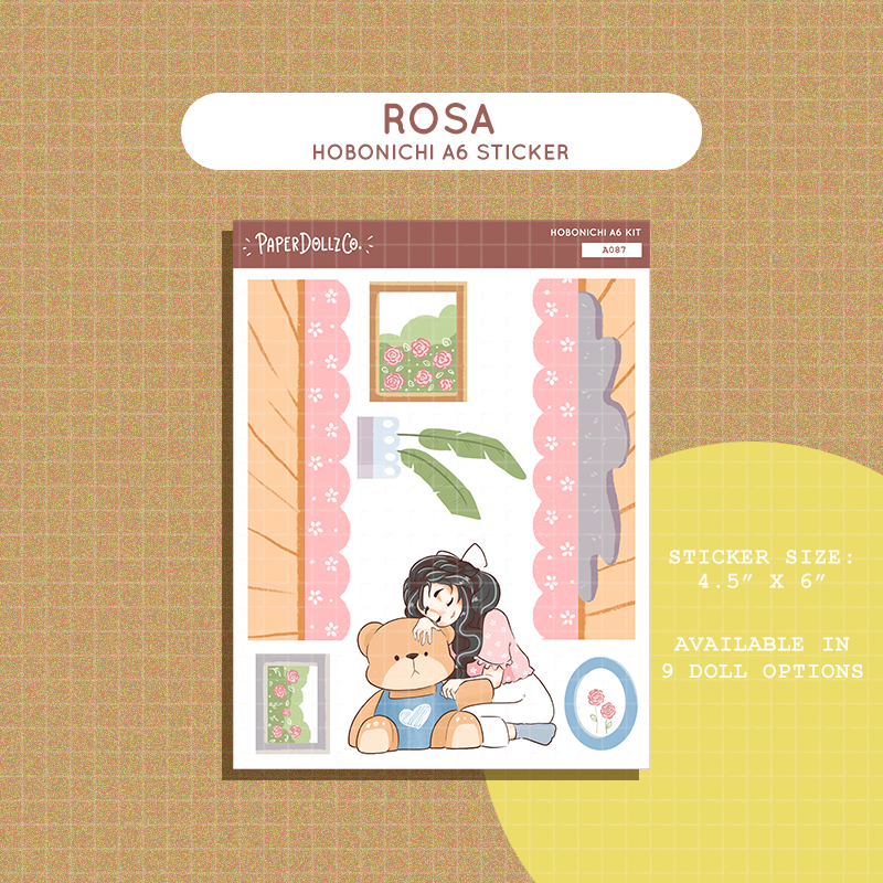 Rosa | Midnight Dreamcatcher | Hobonichi A6 Daily Sticker Kit - a087