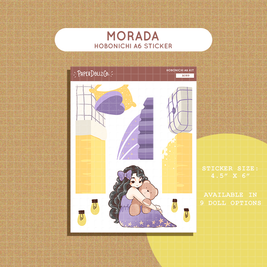 Morada | Midnight Dreamcatcher | Hobonichi A6 Daily Sticker Kit - a089