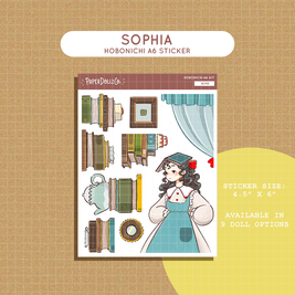 Sophia | Victorian Muses | Hobonichi A6 Daily Sticker Kit - a092