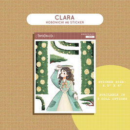 Clara | Victorian Muses | Hobonichi A6 Daily Sticker Kit - a093