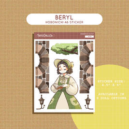 Beryl | Victorian Muses | Hobonichi A6 Daily Sticker Kit - a094