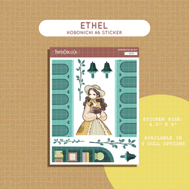 Ethel | Victorian Muses | Hobonichi A6 Daily Sticker Kit - a095