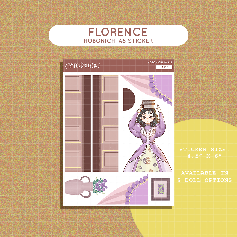 Florence | Victorian Muses | Hobonichi A6 Daily Sticker Kit - a096