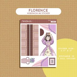 Florence | Victorian Muses | Hobonichi A6 Daily Sticker Kit - a096