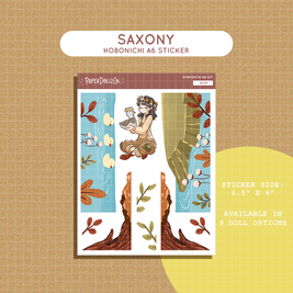 Saxony | Birds of Autumn | Hobonichi A6 Daily Sticker Kit - a100