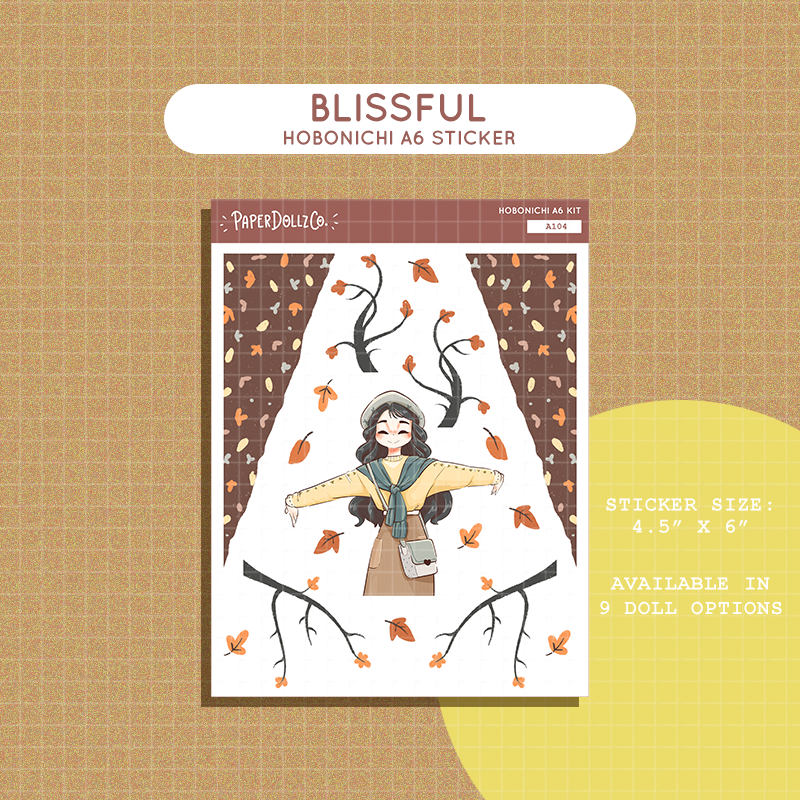 Blissful | Cozy Harvest | Hobonichi A6 Daily Sticker Kit - a104