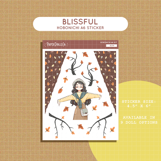 Blissful | Cozy Harvest | Hobonichi A6 Daily Sticker Kit - a104