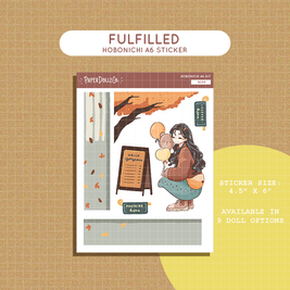 Fulfilled | Cozy Harvest | Hobonichi A6 Daily Sticker Kit - a106