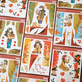 Chaffinch | Birds of Autumn | Hobonichi A6 Daily Sticker Kit - a099