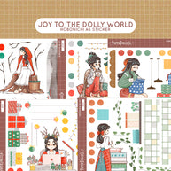 Blissful | Joy to the Dolly World | Hobonichi A6 Daily Sticker Kit - a009