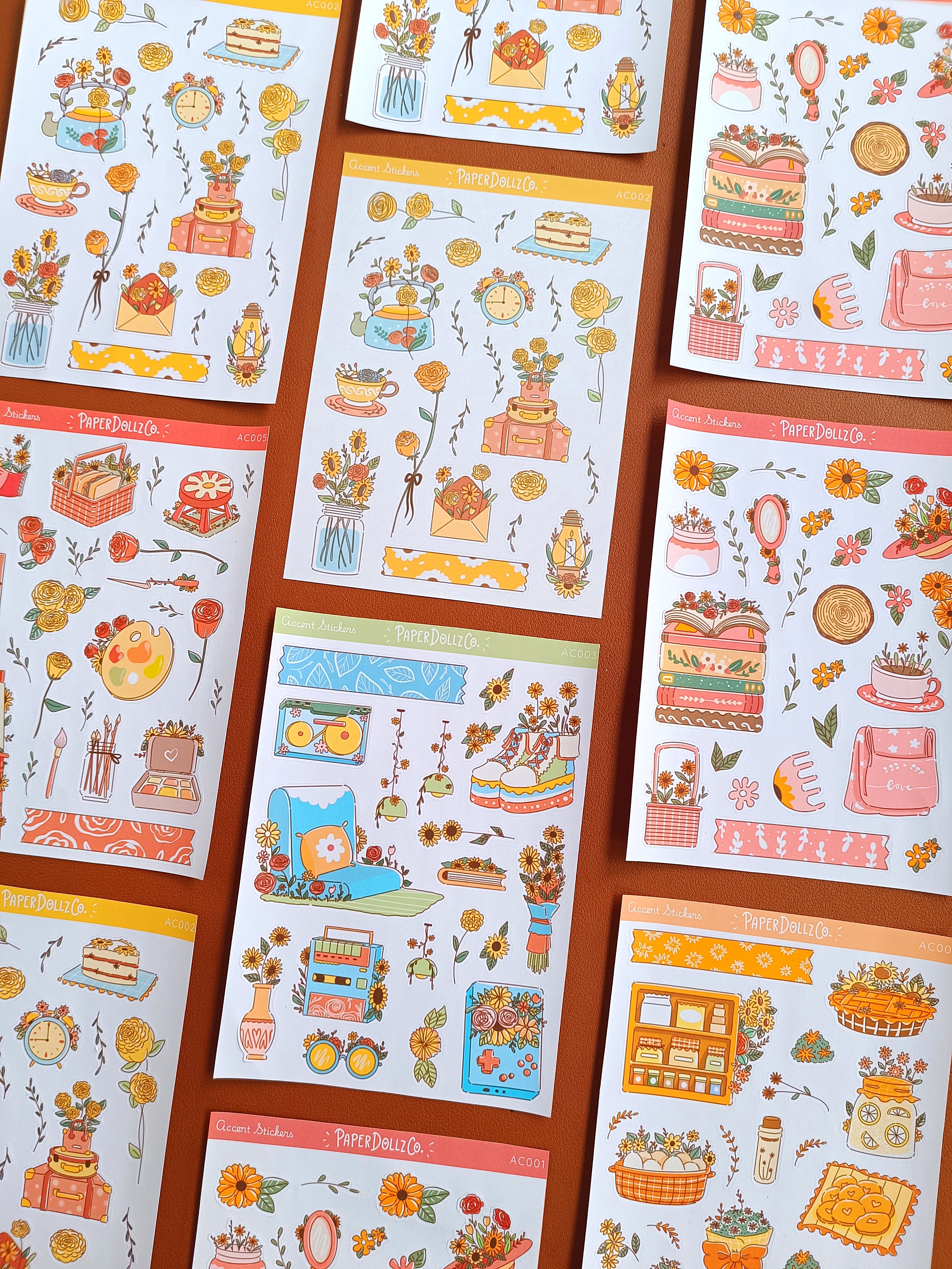 Spring Journal | Accent Sticker | PaperDollzCo | ac001