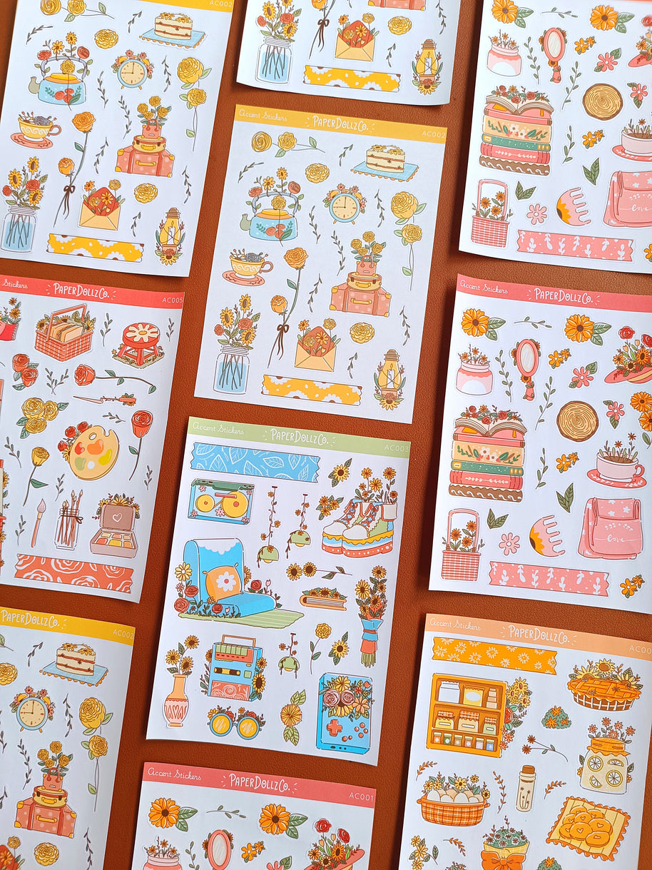 Spring Journal | Accent Sticker | PaperDollzCo | ac003