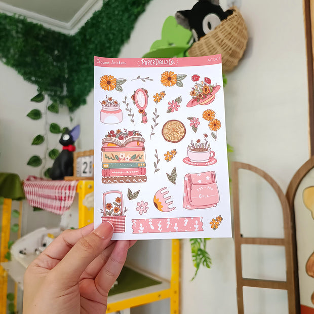 Spring Journal | Accent Sticker | PaperDollzCo | ac001