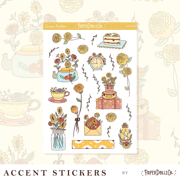 Spring Journal | Accent Sticker | PaperDollzCo | ac002