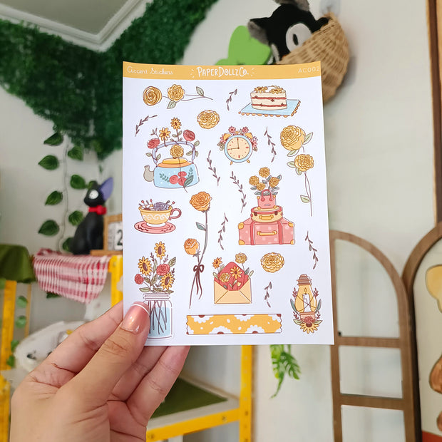 Spring Journal | Accent Sticker | PaperDollzCo | ac002