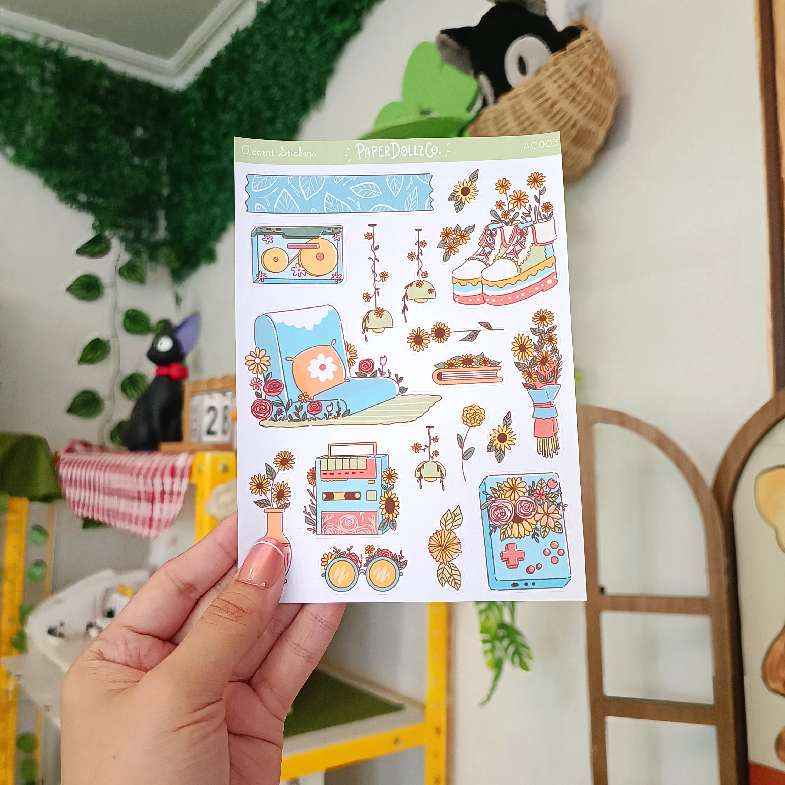 Spring Journal | Accent Sticker | PaperDollzCo | ac003