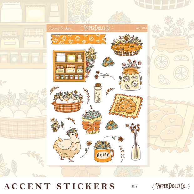 Spring Journal | Accent Sticker | PaperDollzCo | ac004